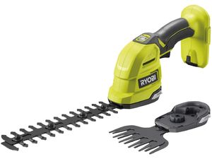Ryobi 18V akumulátorové nůžky a zastřihávač na trávu a keře RY18GSA-0 + neoriginální baterie pro Ryobi, 2Ah, Li-Ion