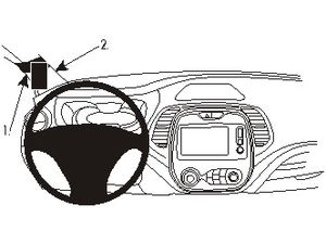 Brodit ProClip montážní konzole pro Renault Captur 14-19, vlevo na sloupek