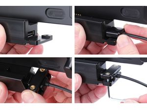 Brodit držák do auta na Panasonic FZ-L1, bez pouzdra, se skrytým nabíjením/USB host, zámek