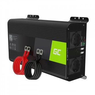 Green Cell Power Inverter PRO feszültségátalakító 12V-ról 230V-ra, 1000W/2000W, tiszta szinusz hullámmal
