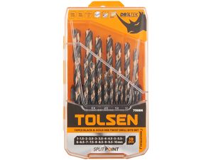 TOLSEN Комплект свредла HSS DIN338, 19 бр.