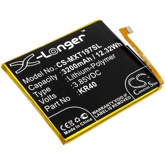 Baterie pentru Motorola Moto One Vision, Motorola Xt1970 (eq. Motorola KR40), 3200 mAh