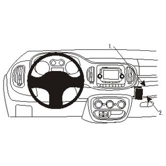 Brodit ProClip montážní konzole pro Fiat 500 L 13-22 (jen pro Pop Star), na střed vpravo