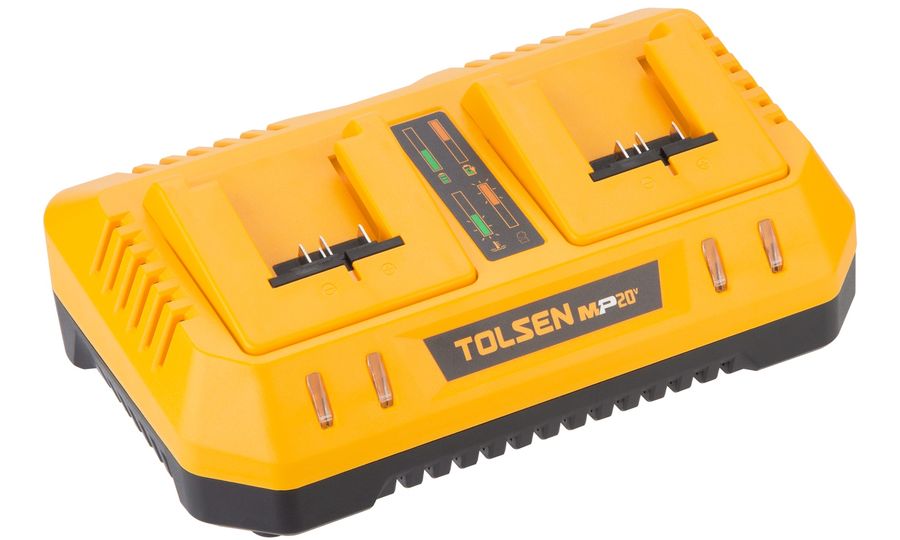TOLSEN Nabíječka 20 V, 4A, pro 2 baterie