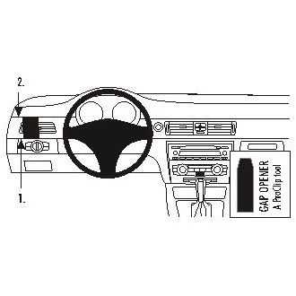 Brodit ProClip pro BMW 316-330/E90/E91/ E92/E93 05-12, (ne pro dřevěný panel), vlevo