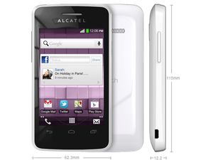 ALCATEL ONETOUCH 4010D T'POP weiß + Folie