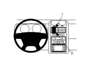 Brodit Suport de montare ProClip pentru Dodge Journey 09-10, pe centru