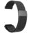 Curea universală de înlocuire din metal, cu închidere magnetică, cu tragere milaneză, 22 mm, negru