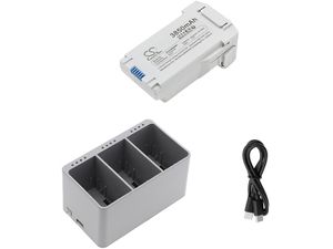 ACTION Зарядно устройство за 3 батерии за DJI Mini 3/4 и Mini 3/4 Pro, алтернатива + 3 батерии за DJI Mini 3/4 и Mini 3/4 Pro