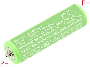 Akkumulátor Panasonichoz és Braunhoz, 2000 mAh, Ni-MH