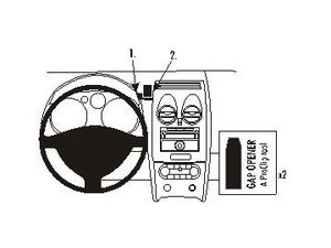 Brodit ProClip Halterung für Nissan Qashqai 07-13, Mitte links