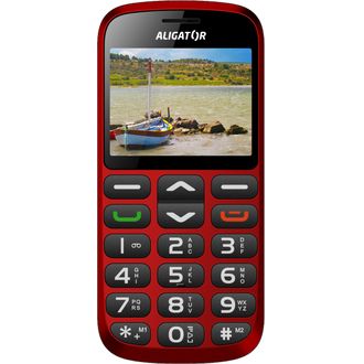 Aligator A870 Senior + töltőállvány, piros
