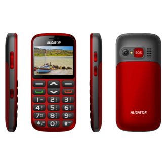 Aligator A870 Senior + töltőállvány, piros