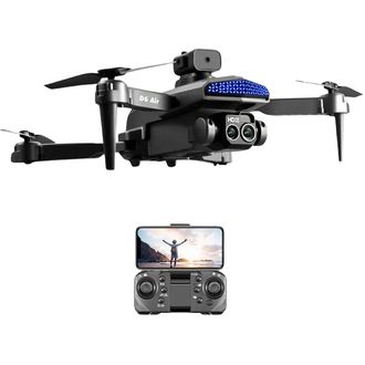 Dron D6 PRO z dvojno kamero (3 baterije), črn