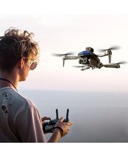 Дрон D6 PRO с двойна камера (3 батерии), черен