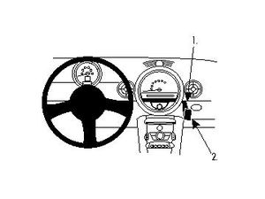 Brodit ProClip pro Mini Cooper 07-14/Clubman 08-15/Convertible 08-16 (bez horní přihrádky), na střed