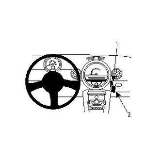 Brodit ProClip pro Mini Cooper 07-14/Clubman 08-15/Convertible 08-16 (bez horní přihrádky), na střed