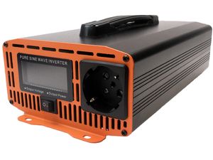 HOULI Power Inverter měnič napětí z 12V na 230V, 1300W/2600W, čistá sinusoida
