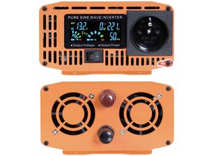 HOULI Power Inverter měnič napětí z 12V na 230V, 1300W/2600W, čistá sinusoida