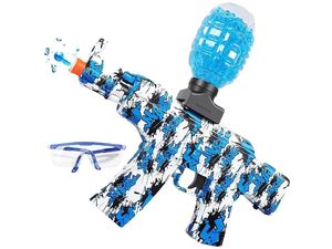 Sunny Blaster AKM, pistol cu peleți cu gel de apă cu accesorii, albastru