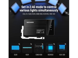 Neewer SL90 PRO lumină foto permanentă, 80 de LED-uri BI-Color, 70x LED-uri RGB, 12W