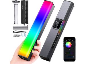 Neewer RGB1 argintiu, bară luminoasă permanentă, 150x RGB LED, 10W, fixare magnetică
