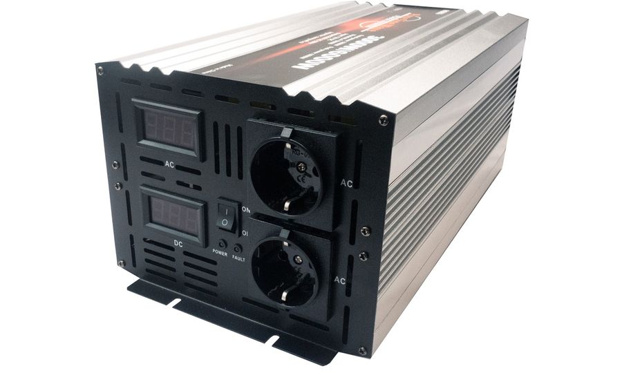 HOULI Power Inverter 12V - 230V, 3000W/6000W, tiszta szinusz hullám