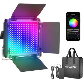 Neewer 660 PRO állandó fotólámpa, 340x fehér + 320x RGB LED, 50W