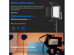 Stała lampa fotograficzna Neewer 660 PRO, 340x biała + 320x RGB LED, 50W