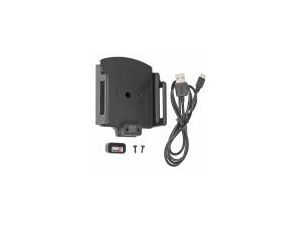 Brodit регулируем държач за кола с microUSB и зареждане от запалката/USB ш. 75-89 мм, дебелина. 9-13