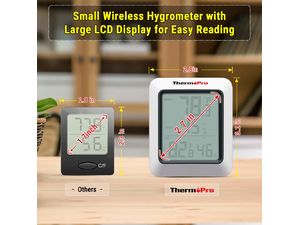 ThermoPro TP-60C, termometru cu senzor extern, fără fir, măsoară temperatura și umiditatea