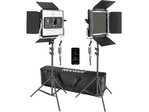 Neewer SNL660 alapkészlet 2x Bi-Color állandó fotólámpa, 660x Bi-Color LED, 45W
