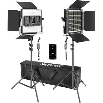 Neewer SNL660 set de bază 2x lumină foto permanentă bicoloră, 660x LED bicolor, 45W