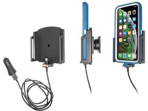 Brodit suport pentru Apple iPhone 11 Pro Max cu carcasă, l.80-94mm, grosime 9-13mm, cu încărcare de la cig. zap/USB