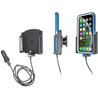 Brodit držák na Apple iPhone 11 Pro Max s pouzdrem, š.80-94mm, tl.9-13mm, s nabíjením z cig. zap/USB