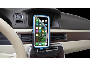Brodit suport pentru Apple iPhone 11 Pro Max cu carcasă, l.80-94mm, grosime 9-13mm, cu încărcare de la cig. zap/USB
