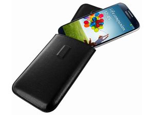 Piel Frama Tasche für Samsung Galaxy S4 Unipur, Schwarz