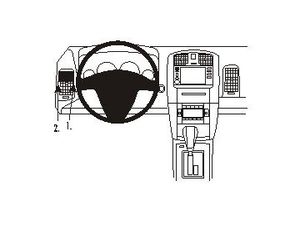 Brodit ProClip tartókonzol a Cadillac CTS 03-05 / SRX 04-05 készülékhez, balra a szellőzőrácson