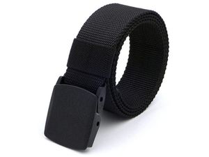 Cureaua de agrement în stil militar cu cataramă din plastic, foarte ușoară, lungime 115 cm, negru