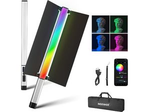 Neewer CL124 RGB постоянна ръчна светлинна лента, 112x бял + 60x RGB LED, 16W, 5/8" резба