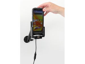 Brodit държач за кола за Zebra TC53/TC58 в оригинален калъф, със зареждане от CL чрез pogo