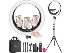 Neewer RP19H 18,9" állandó körkörös lámpa állvánnyal, 512 LED, 42W, 2540lux, CRI 98+, távvezérléssel