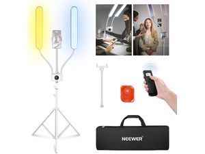Neewer BH40B állandó kétkaros lámpa állvánnyal, 210 LED, 36W, 5200lux, CRI 98+, távirányítóval, távirányítóval