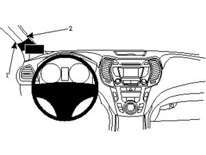Brodit ProClip rögzítő konzol a Hyundai Santa Fe / Grand Santa Fe 13-18