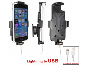 Brodit Halter für Apple iPhone SE2020/8/7/6S, mit Sicherung, mit Tülle für orig. Lightning-Kabel