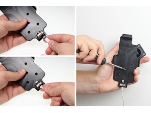 Brodit Halter für Apple iPhone SE2020/8/7/6S, mit Sicherung, mit Tülle für orig. Lightning-Kabel