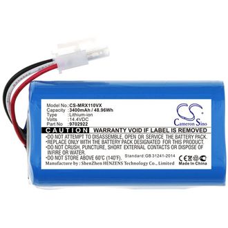 Батерия за Miele Scout Rx1, Scout Rx2 60 и Scout Rx3 60, 3400 mAh, Li-Ion