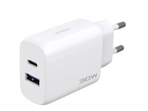 Încărcător de rețea Proove Silicone Power 2 30W (Type-C + USB) + cablu Type-C la Type-C 60W (1m)