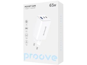 Proove Pocket GaN 65W-os hálózati töltő (2×Type-C + USB)