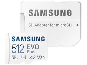 Samsung micro SDXC 512GB EVO Plus + adaptor SD, 160MB/s